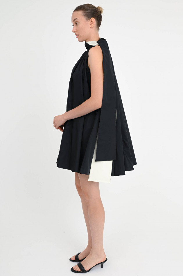 Max Mara Neckholder-Mini-Kleid BEBER in Schwarz/Champagne