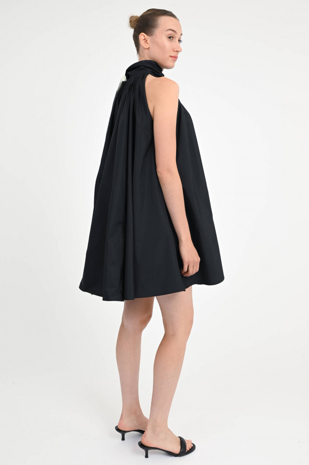 Max Mara Neckholder-Mini-Kleid BEBER in Schwarz/Champagne