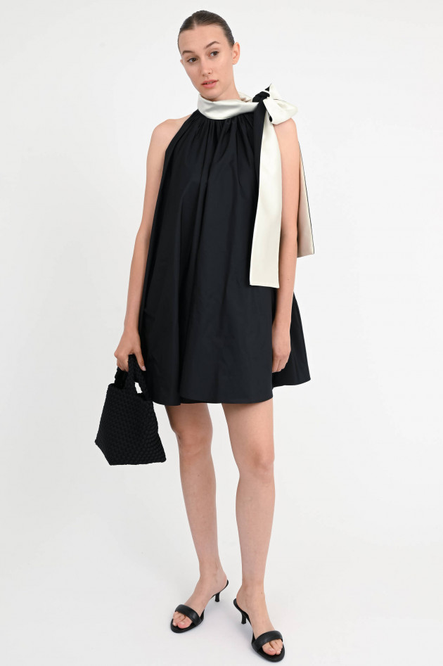 Max Mara Neckholder-Mini-Kleid BEBER in Schwarz/Champagne
