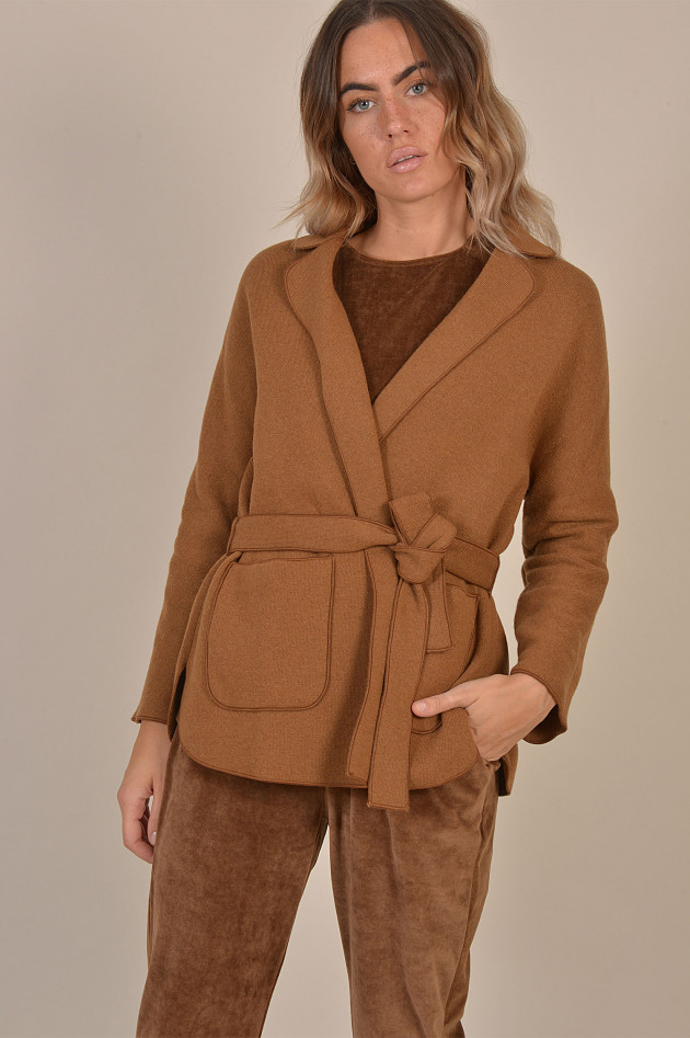 Max Mara Leisure Blazer mit Gürtel in Tabak