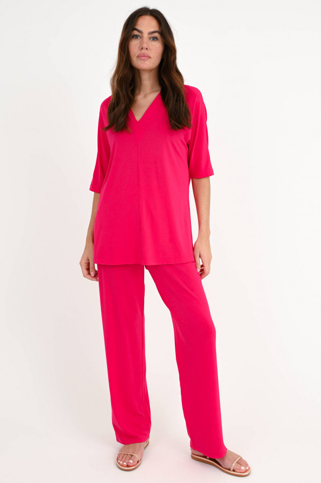 Max Mara Leisure Viskose Blusenshirt LACARNO in Hot Pink