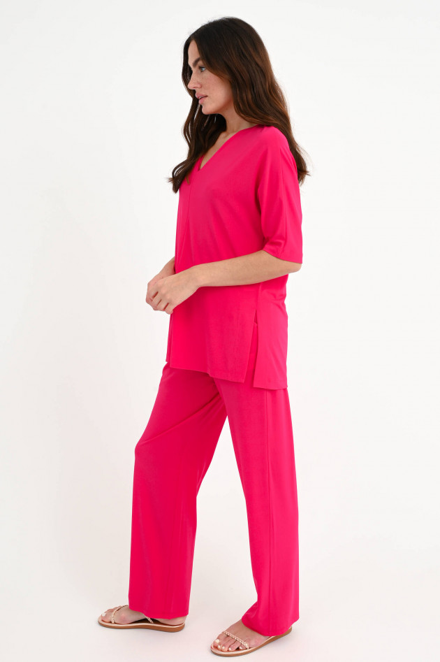 Max Mara Leisure Viskose Blusenshirt LACARNO in Hot Pink