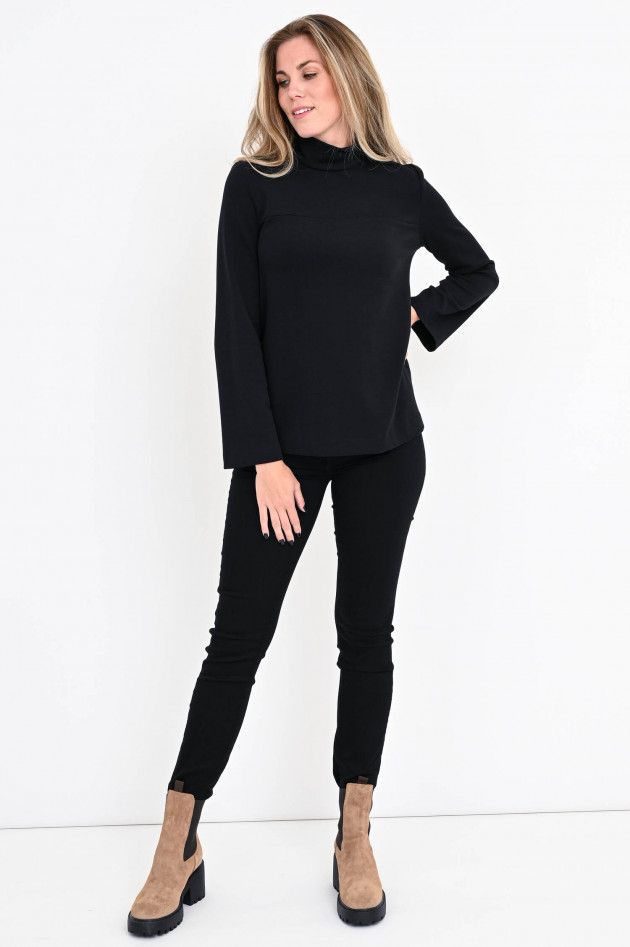 Max Mara Leisure Jersey-Blusenshirt ETHEL in Schwarz