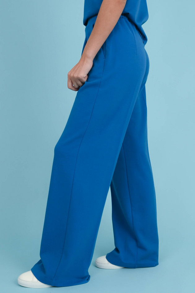 Max Mara Leisure Stretch-Jersey Hose CANTER in Azurblau