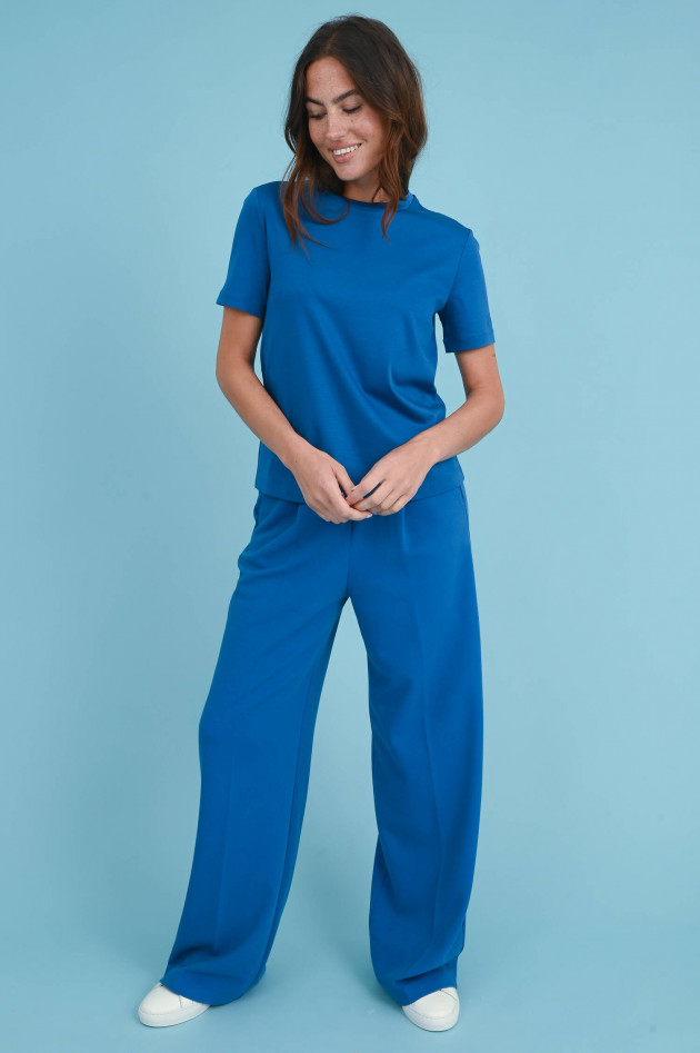 Max Mara Leisure Stretch-Jersey Hose CANTER in Azurblau