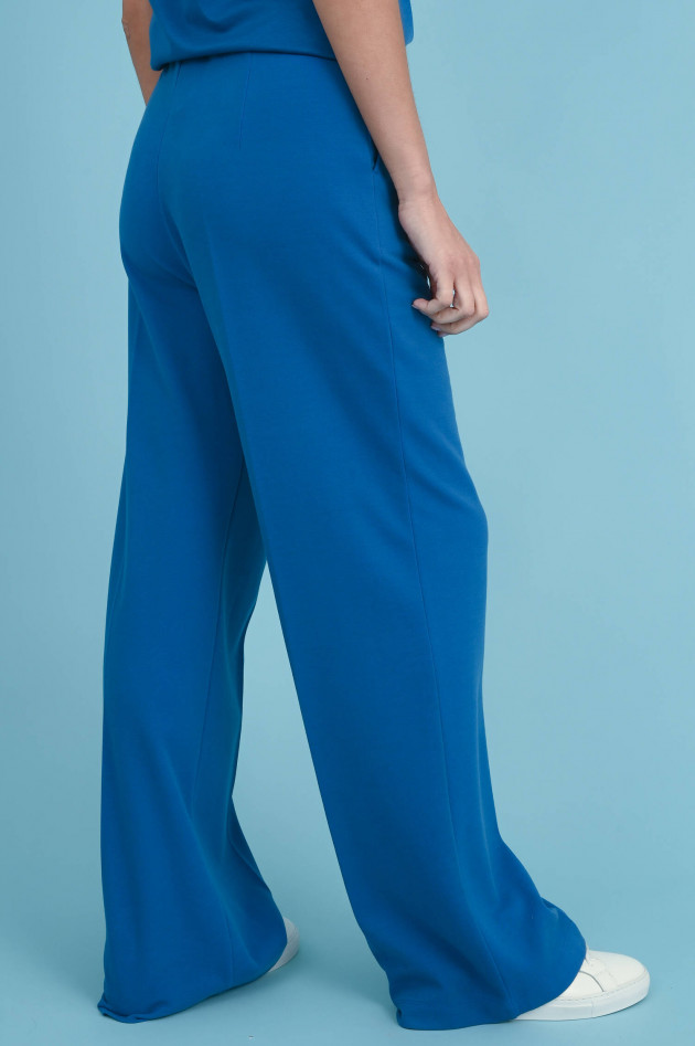 Max Mara Leisure Stretch-Jersey Hose CANTER in Azurblau