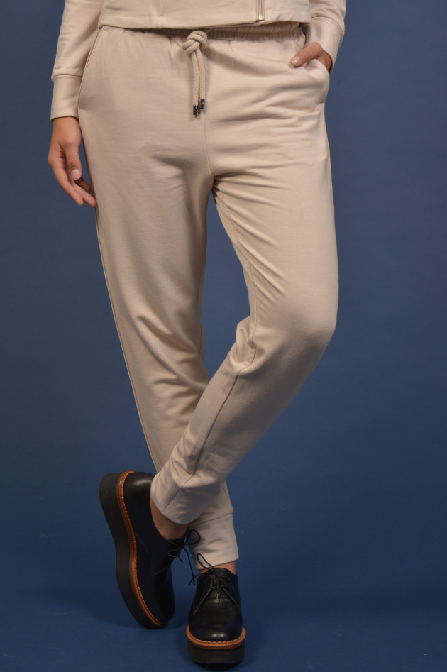 Max Mara Leisure Hose im Joggingstil in Hellbeige