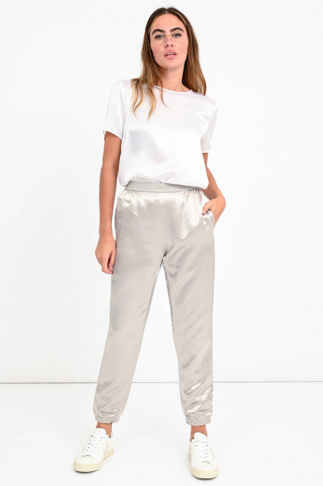 Max Mara Leisure Metallik Hose BALZAC in Silber