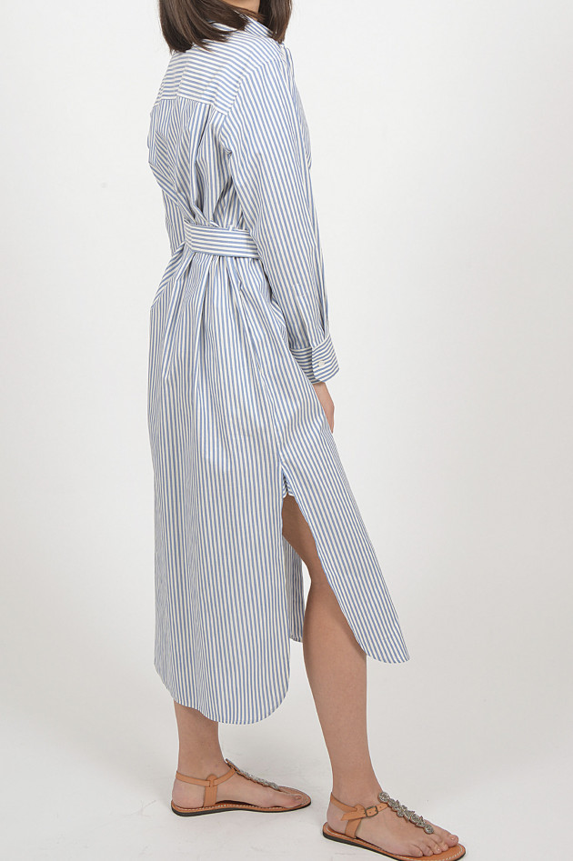 Max Mara Leisure Blusenkleid in Blau/Weiß gestreift