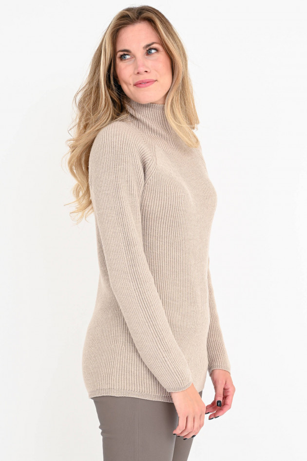 Max Mara Leisure Strickpullover GIMMY mit Stehkragen in Beige