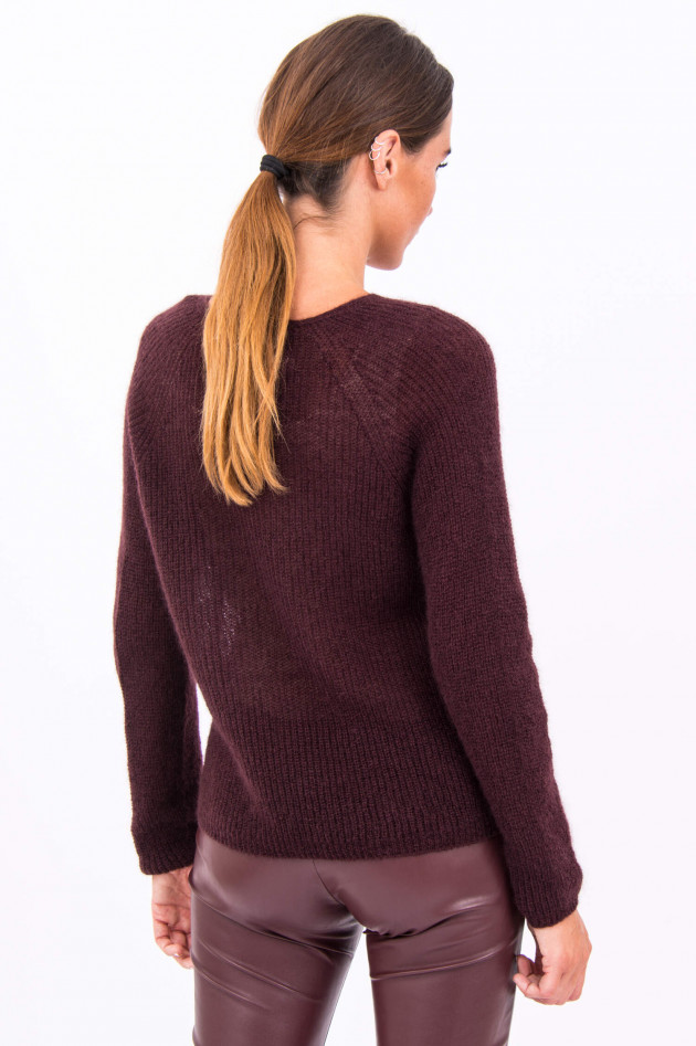 Max Mara Leisure Strick-Pullover NORD in Weinrot
