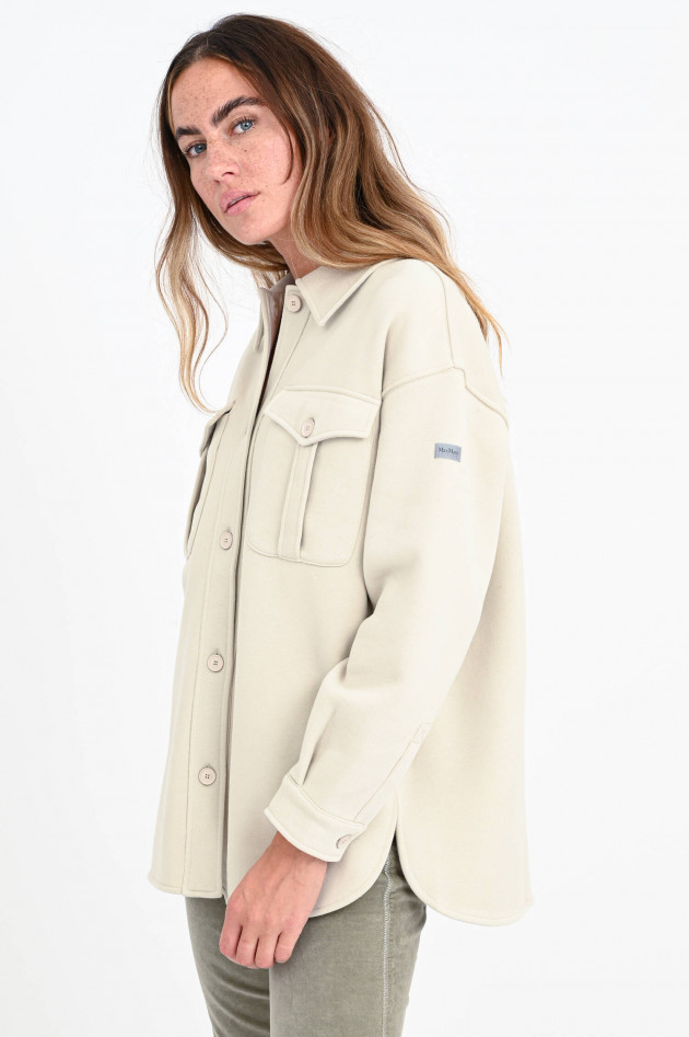 Max Mara Leisure Sweatjacke ZIGANO im Hemd-Style in Creme