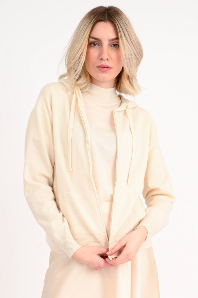 Max Mara Leisure Strickweste mit Zip-Verschluss in Creme