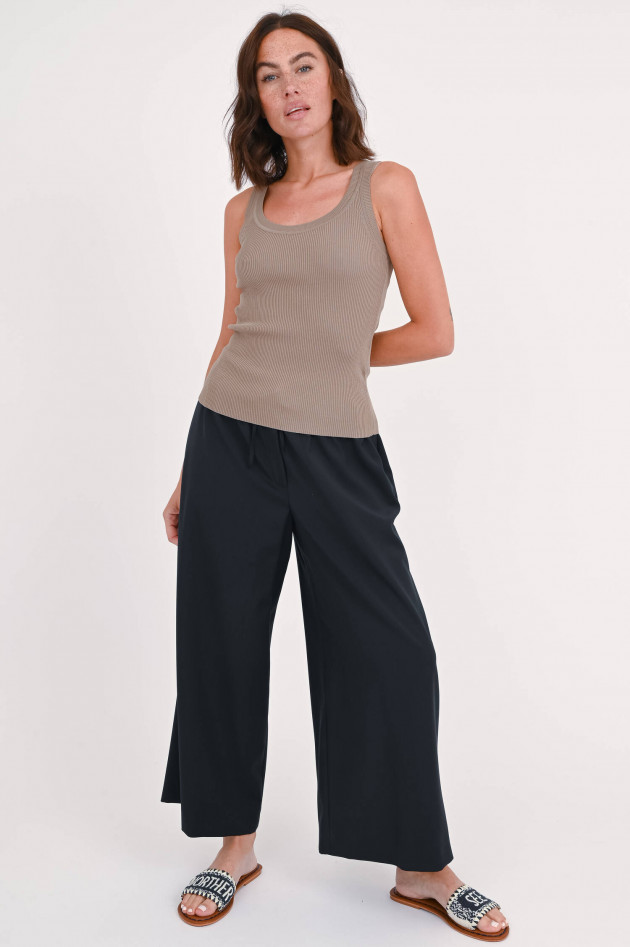 Max Mara Leisure Strick-Ripp-Top SIRO in Taupe