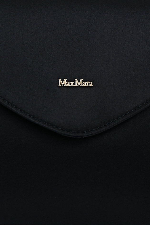 Max Mara Main Satin Clutch ENVELOPE in Schwarz