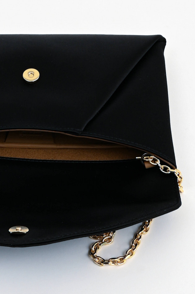 Max Mara Main Satin Clutch ENVELOPE in Schwarz