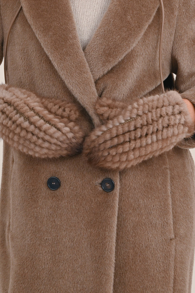 Max Mara Main Fäustlinge aus Nerz in Taupe