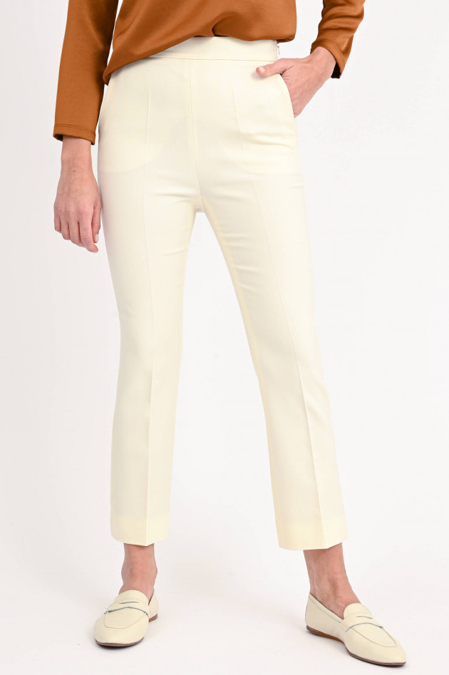 Max Mara Main Hose NEPETA aus Wolle in Creme