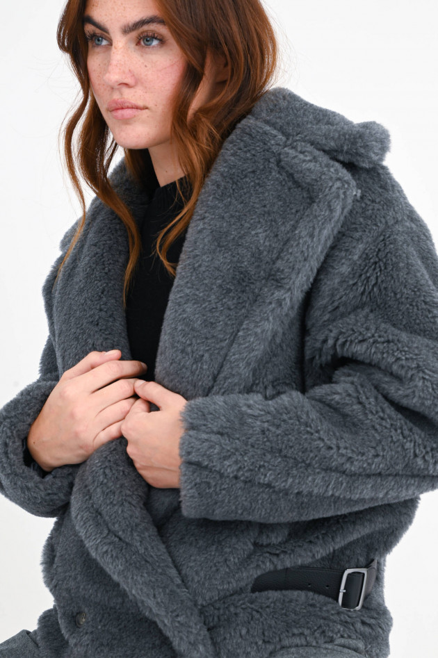 Max Mara Main Kurze Teddy-Jacke ROSITA in Mittelgrau