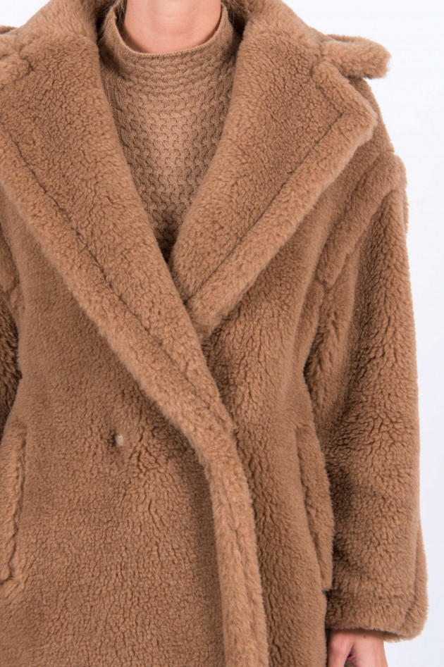 Max Mara Main Teddy-Mantel in Camel