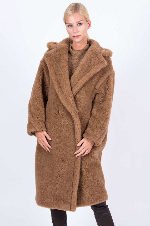 Max Mara Main Teddy-Mantel in Camel