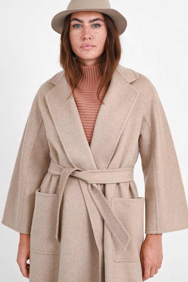 Max Mara Main Maxi-Cashmeremantel LUDMILL in Beige