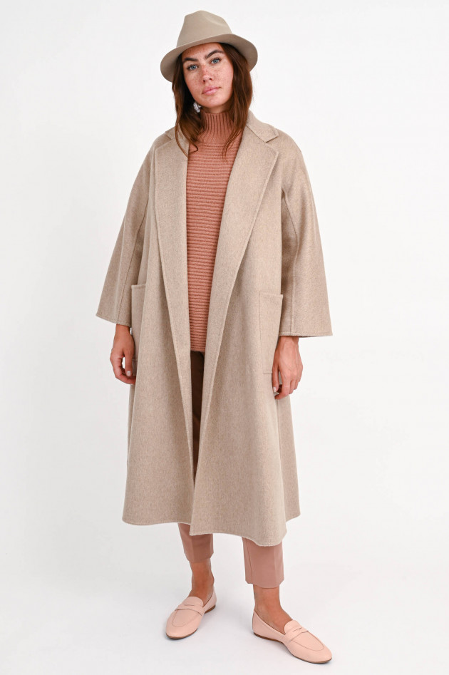 Max Mara Main Maxi-Cashmeremantel LUDMILL in Beige