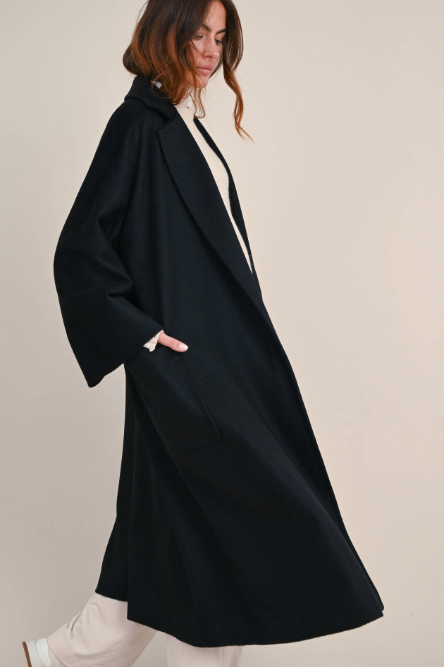 Max Mara Main Mantel OLEA aus Kamelhaar in Schwarz