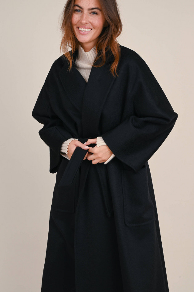 Max Mara Main Mantel OLEA aus Kamelhaar in Schwarz