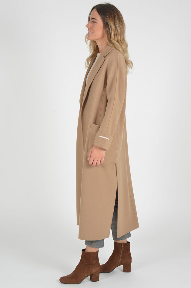 Max Mara Wollmantel mit Bindegürtel in Camel