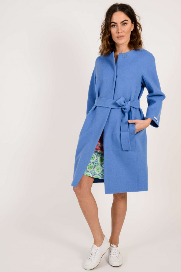 Max Mara Mantel aus Wolle in Blau