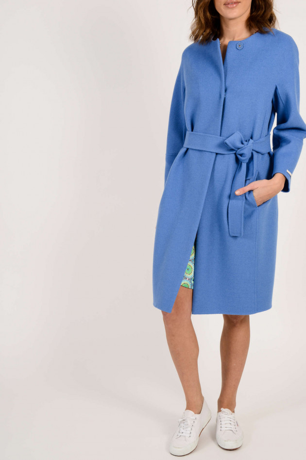 Max Mara Mantel aus Wolle in Blau