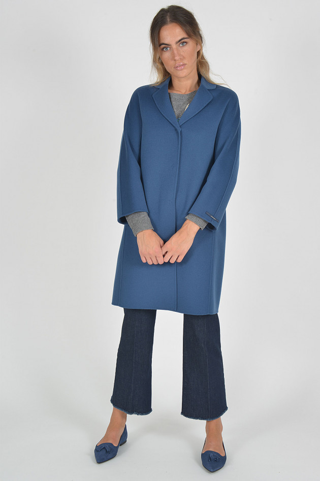 Max Mara Wollmantel in Mittelblau