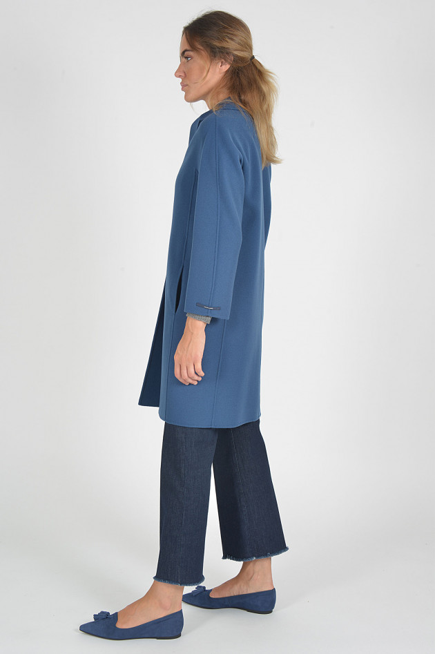 Max Mara Wollmantel in Mittelblau