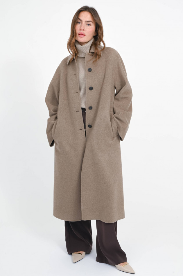 Max Mara Cashmere Mantel CENTRO mit Gürtel in Haselnuss