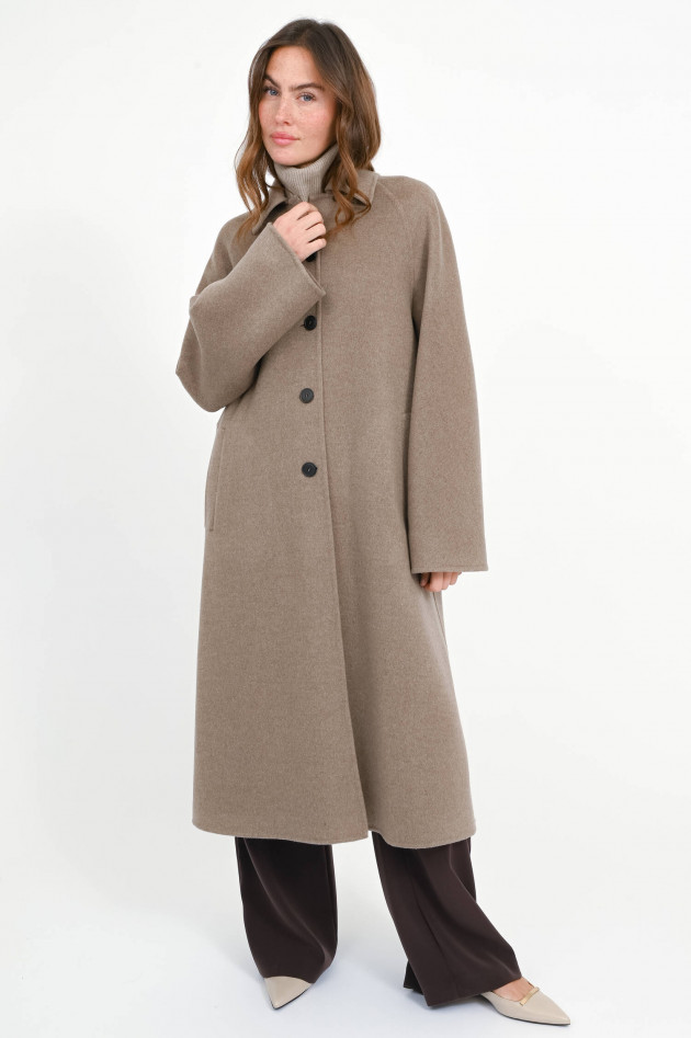 Max Mara Cashmere Mantel CENTRO mit Gürtel in Haselnuss