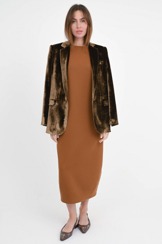 Max Mara MM Midi-Kleid ALBIO in O-Shape in Tabak