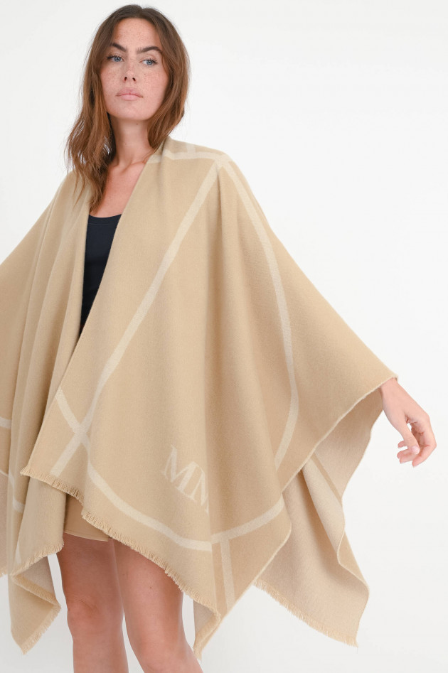 Max Mara MM Cape/Umhang GIUDEA in Sand/Creme