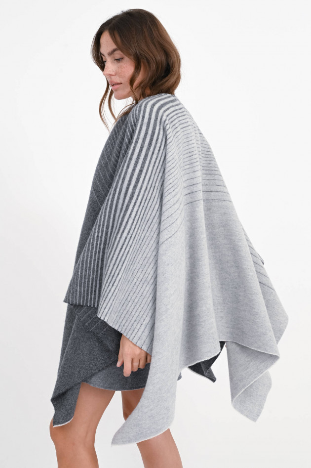 Max Mara MM Cape BRENTA in Grau gemustert