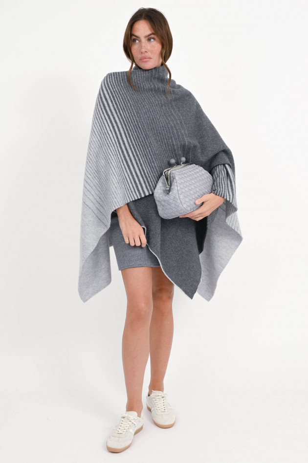 Max Mara MM Cape BRENTA in Grau gemustert