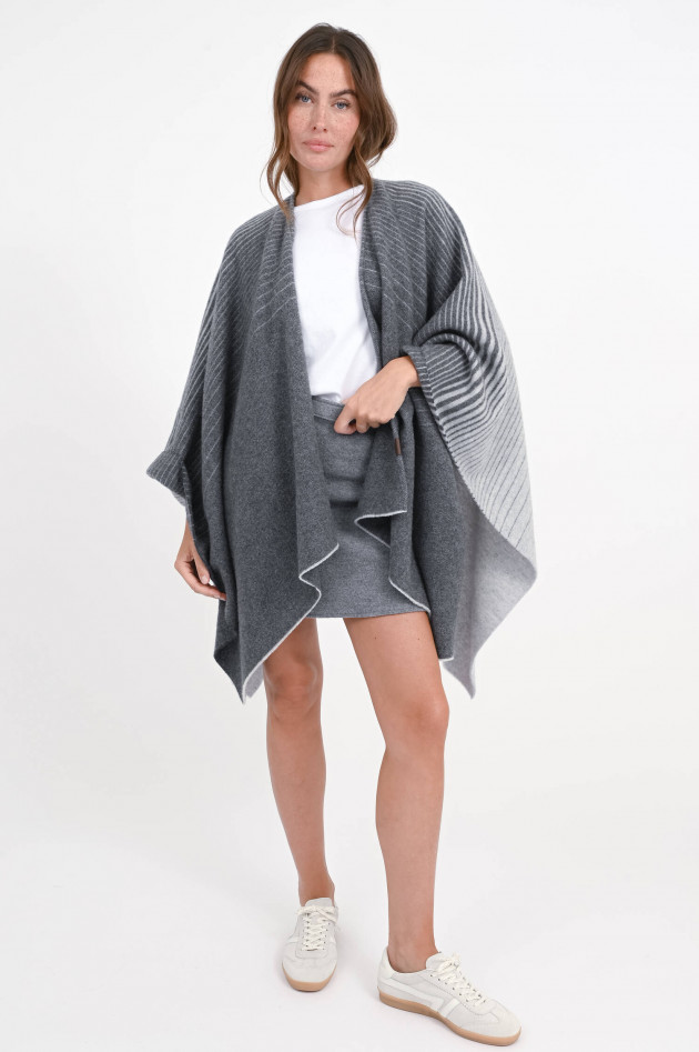 Max Mara MM Cape BRENTA in Grau gemustert