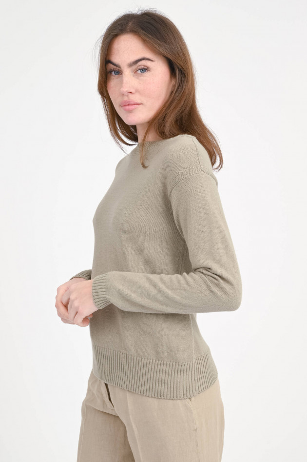 Max Mara MM Baumwoll-Pullover SVAGO in Khaki