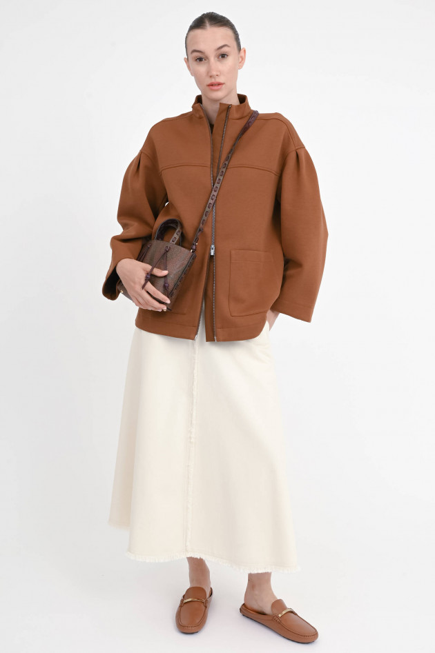 Max Mara MM Sweatshirt-Jacke CADICE in Tabak