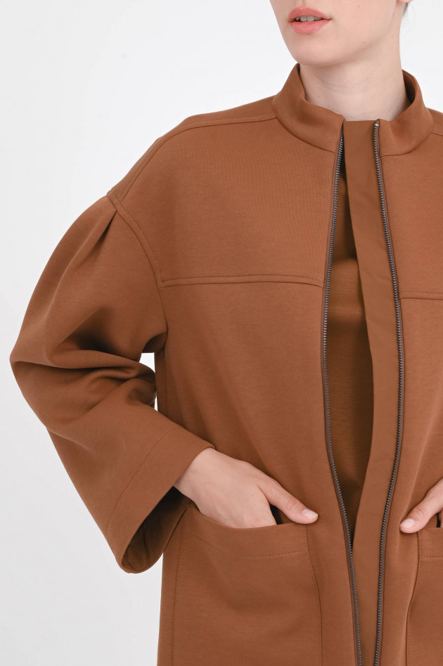 Max Mara MM Sweatshirt-Jacke CADICE in Tabak