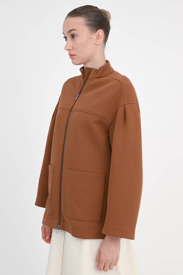 Max Mara MM Sweatshirt-Jacke CADICE in Tabak