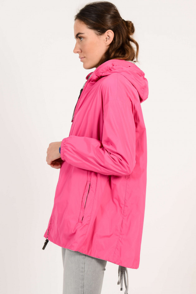 Max Mara Wendejacke mit Kapuze in Pink/Grau