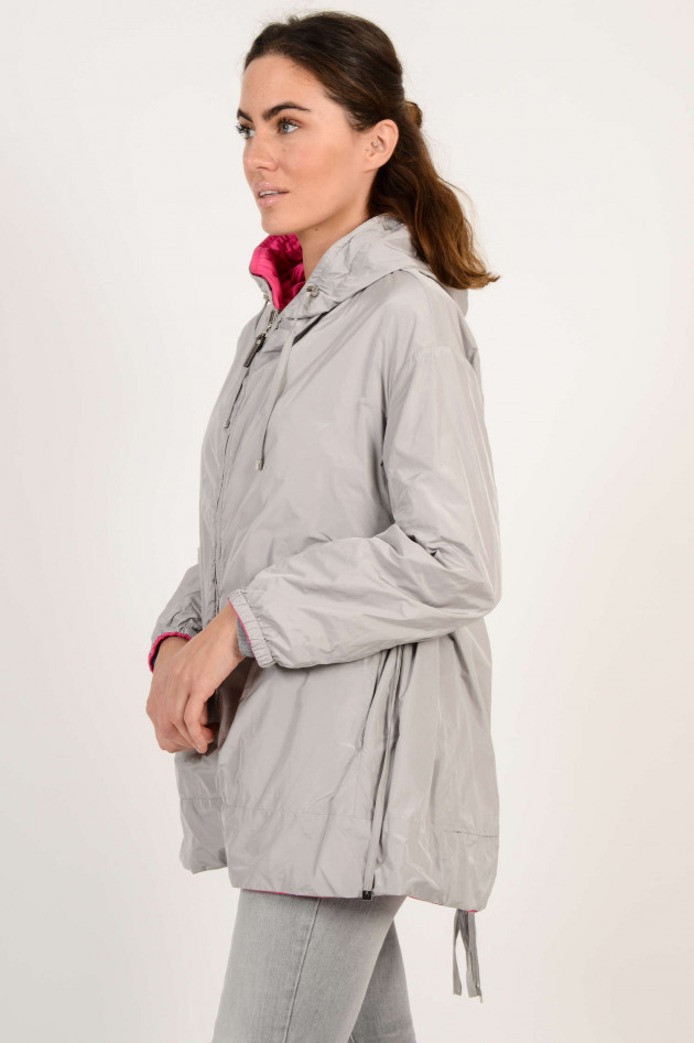 Max Mara Wendejacke mit Kapuze in Pink/Grau