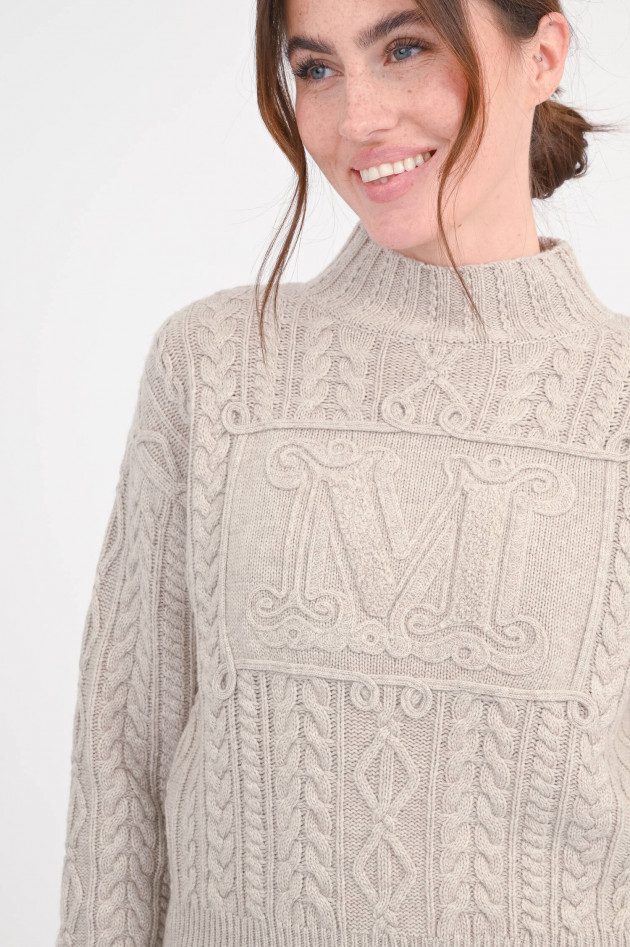Max Mara Pillover aus Woll-Cashmere-Mix in Sand