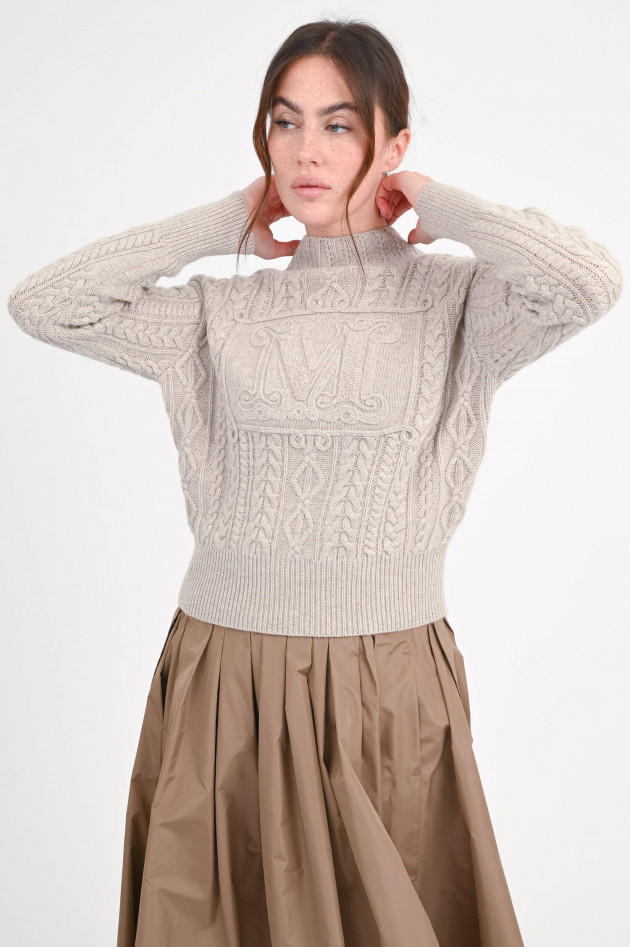Max Mara Pillover aus Woll-Cashmere-Mix in Sand