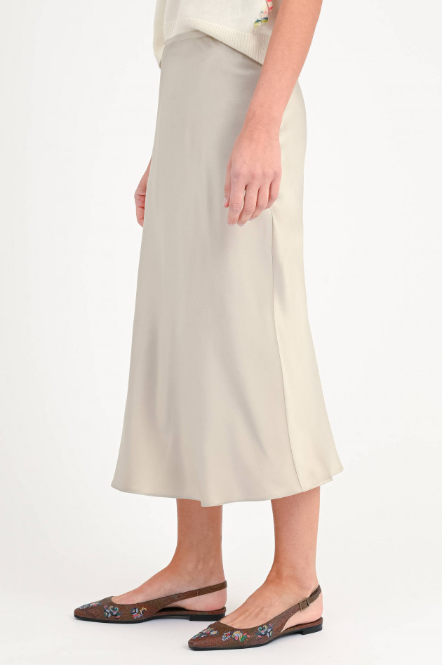 Max Mara Rock aus Seide in Champagne
